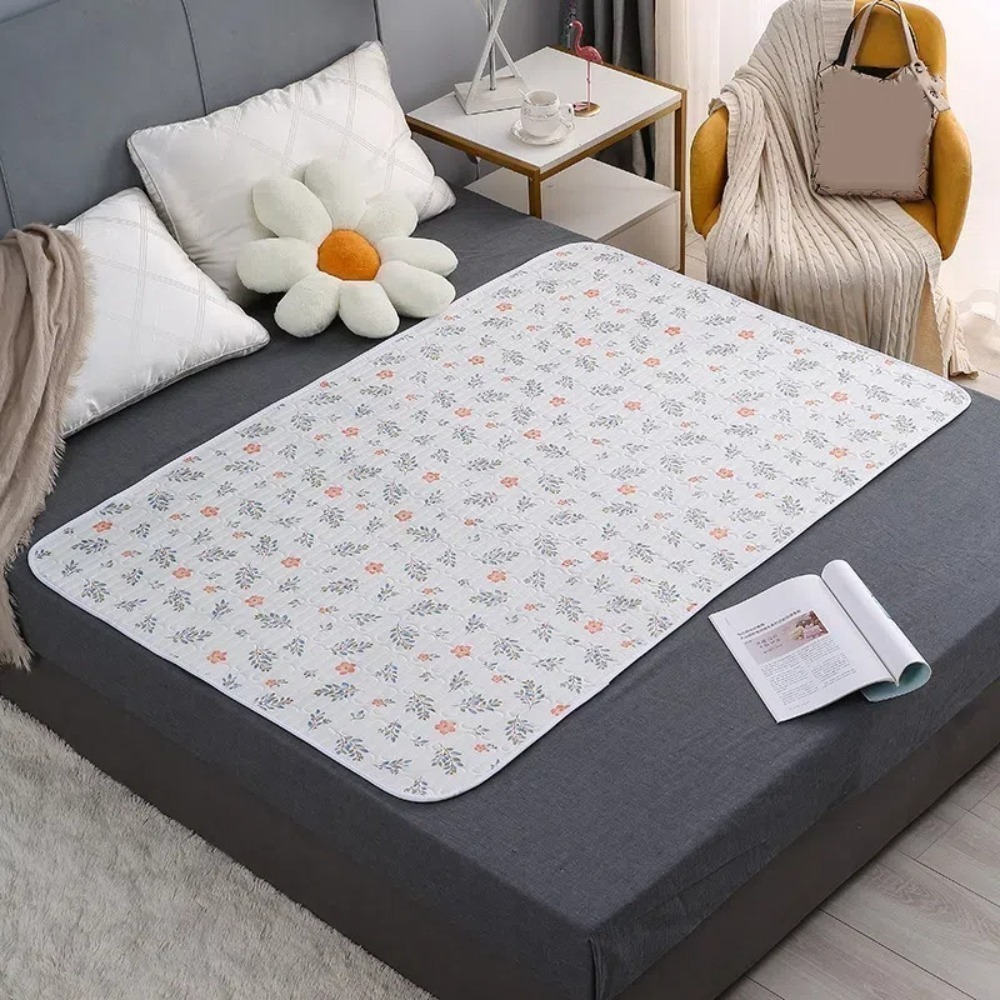 Baby Nursery Carpet - Weiche wasserdichte Baby-Urinmatte, waschbar, Blumenmuster, Bettwäsche,