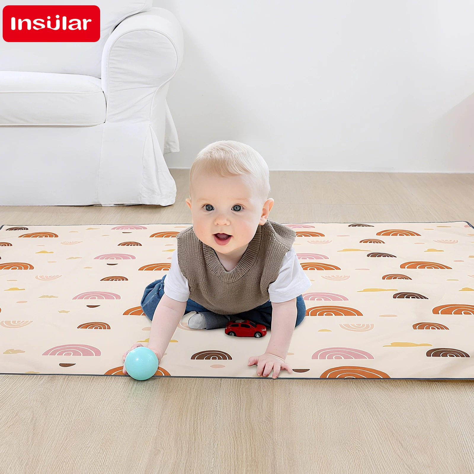 Baby Nursery Unisex - INSULAR Lernmatratze für Kinder, faltbar, Baby-Spielmatte,
