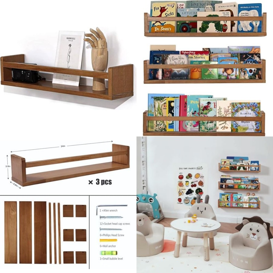 Baby Nursery Floating Shelves - Kinderzimmer-Regale Schwebende Bücherregale Organizer für Babyzimmer-Dekoration