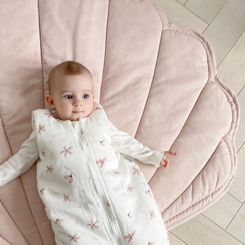 Baby Nursery Carpet - Nordische Muschelförmige Baby-Spielmatte Weiche Baumwoll-Krabbelmatte INS