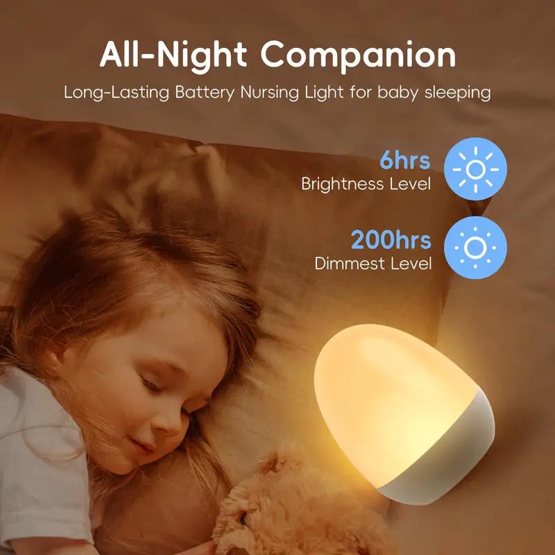 Baby Nursery Temperature - Touch-Nachtlicht für Babyzimmer, wiederaufladbar, tragbar, für