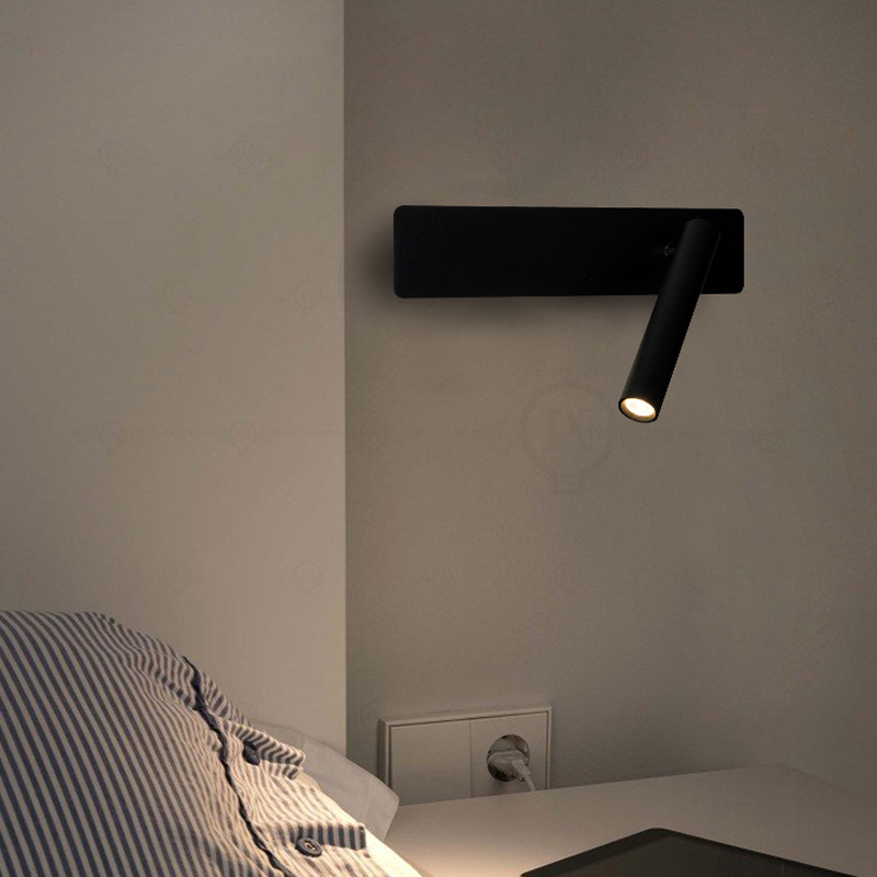 Baby Nursery Wall Lights - Weiße Nordische LED-Nachttischleuchte mit Verstellbarem Drehwinkel