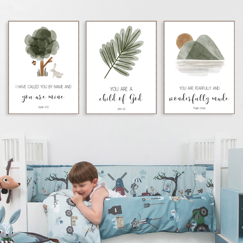 Baby Boy Nursery Quotes - Christian Boy Kinderzimmer Wand kunst druckt