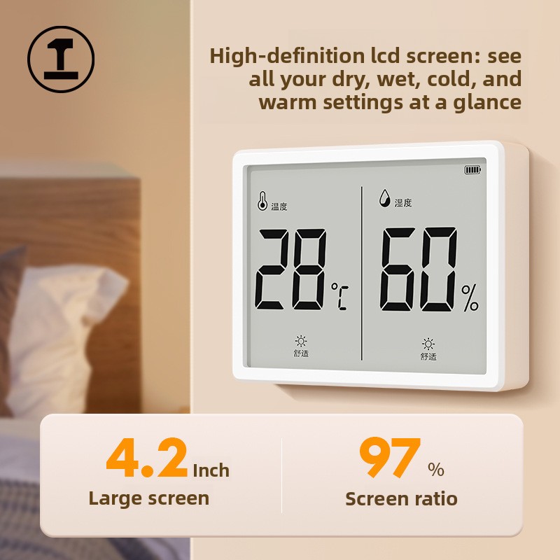 Baby Nursery Temperature - JZD Digitales Wandthermometer-Hygrometer, hochpräzises Innenraum-Temperatur- und