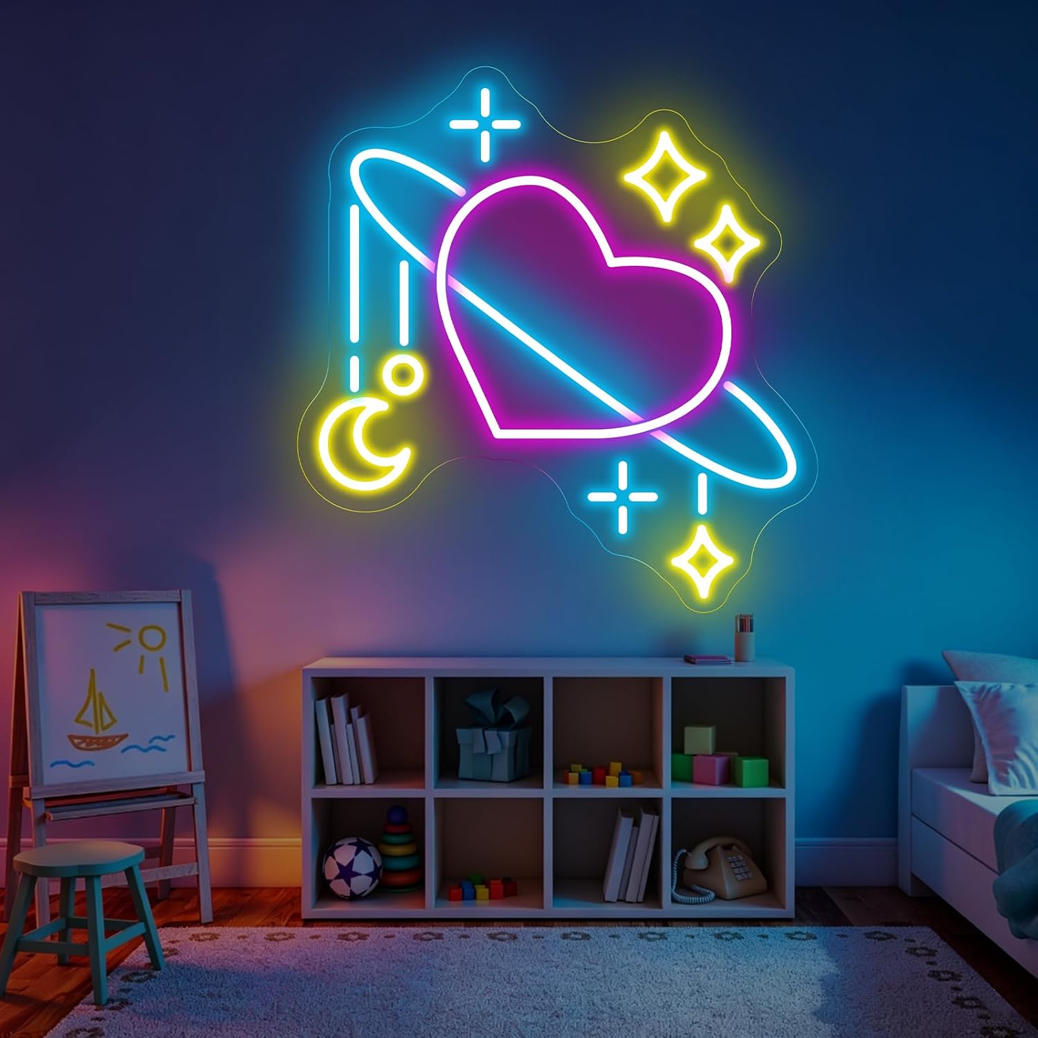 Weltraum-Planeten-Neonlicht LE – Baby Nursery Wall Lights Bewertung und Preis