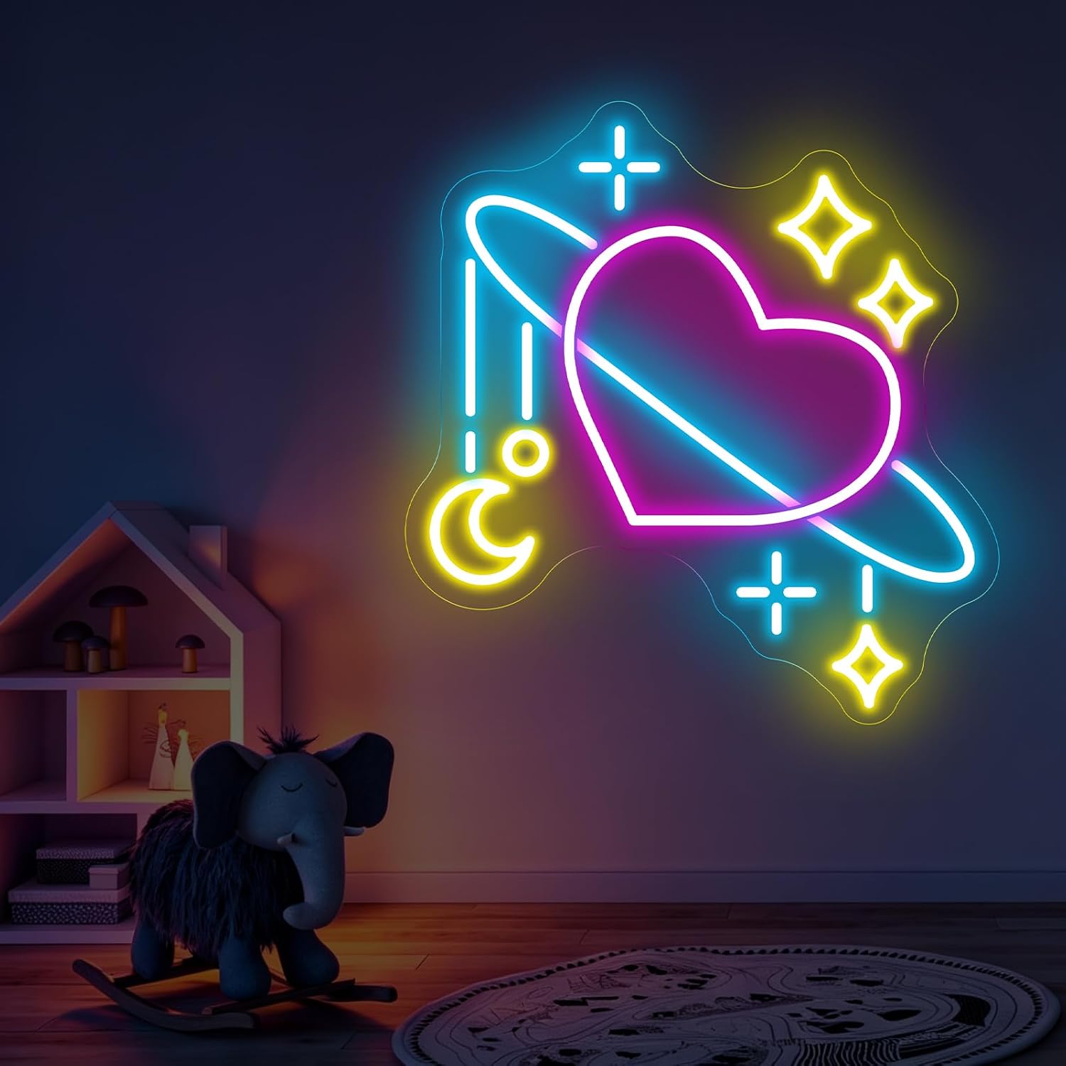Weltraum-Planeten-Neonlicht LE – Baby Nursery Wall Lights Bewertung und Preis