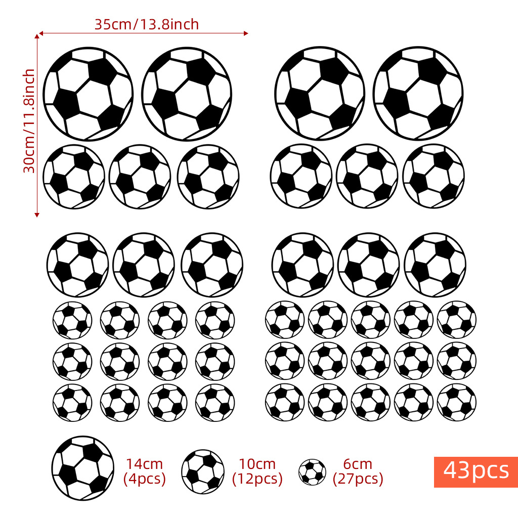 43Pcs Fußball Wand Aufkleber F – Baby Nursery Wall Decals Bewertung und Preis