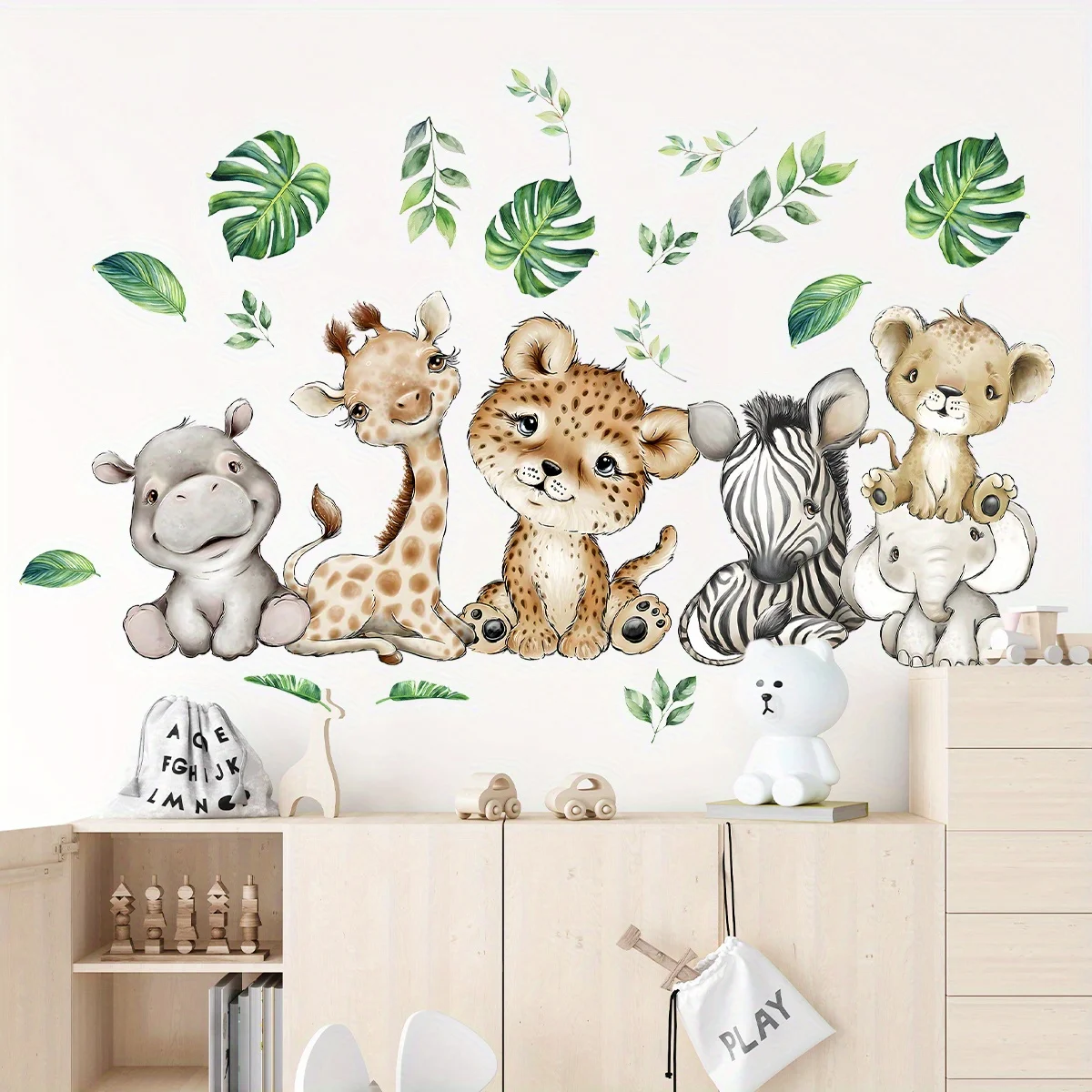 1PC Cartoon Nette Nilpferd Tig – Baby Nursery Wall Decals Bewertung und Preis