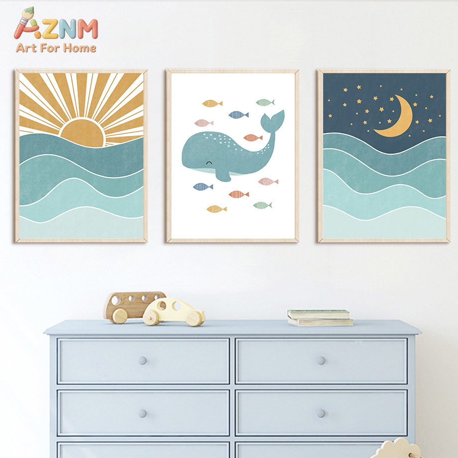 Fisch, Wal, Möwe, Sonnenaufgan – Baby Boy Nursery Quotes Bewertung und Preis