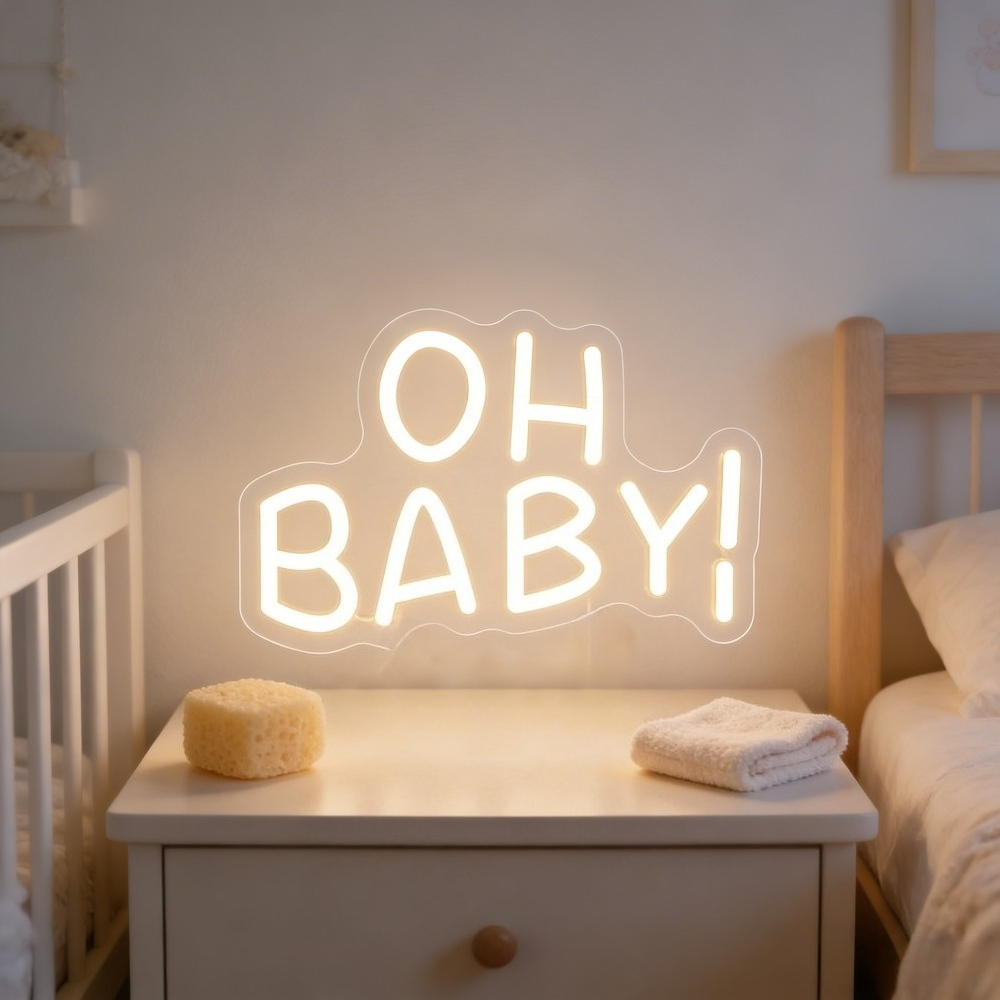 OH BABY Neonschild für Wanddek – Baby Nursery Wall Lights Bewertung und Preis