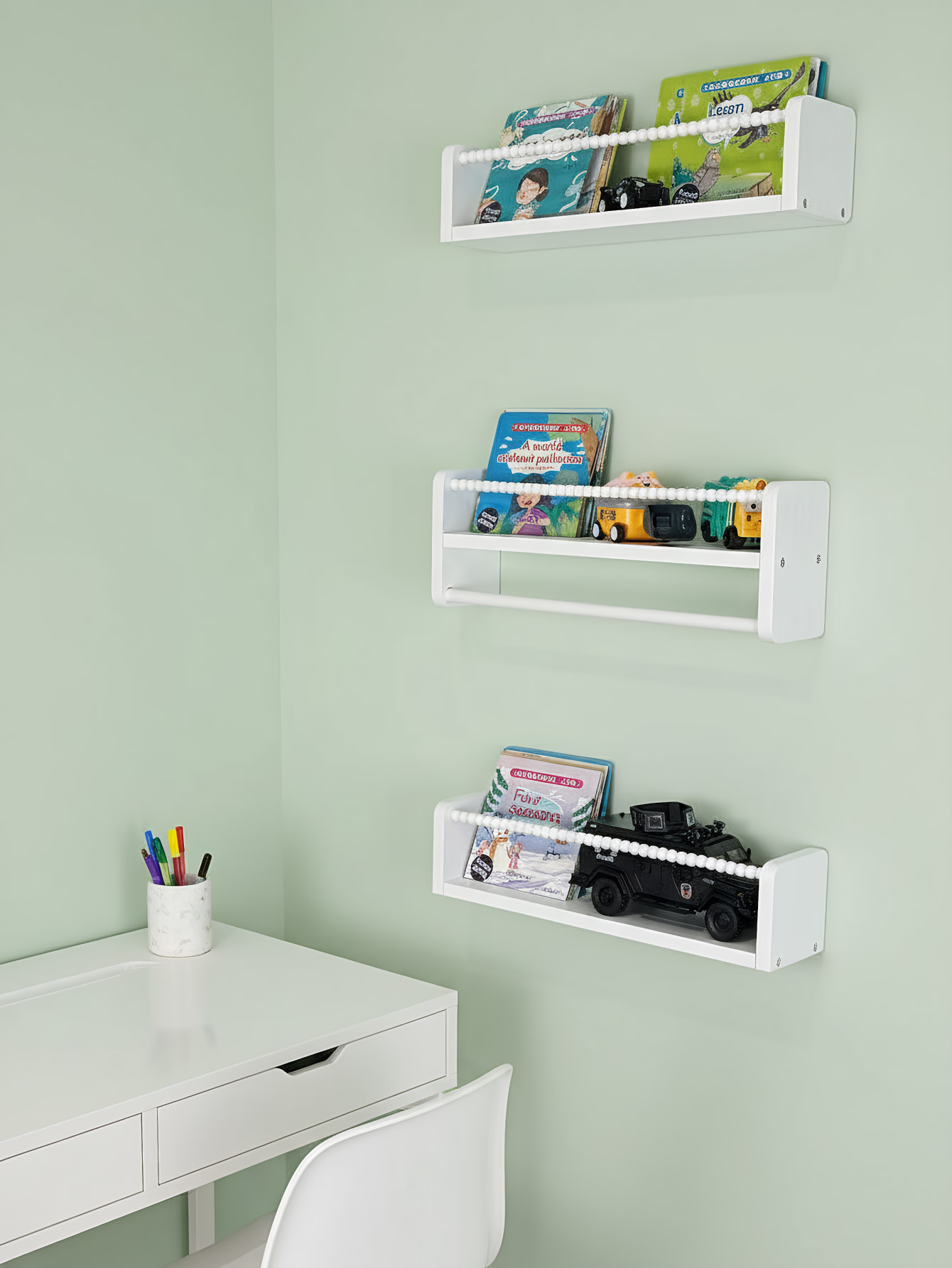 Kinderzimmer-Bücherregale, 40  – Baby Nursery Floating Shelves Bewertung und Preis