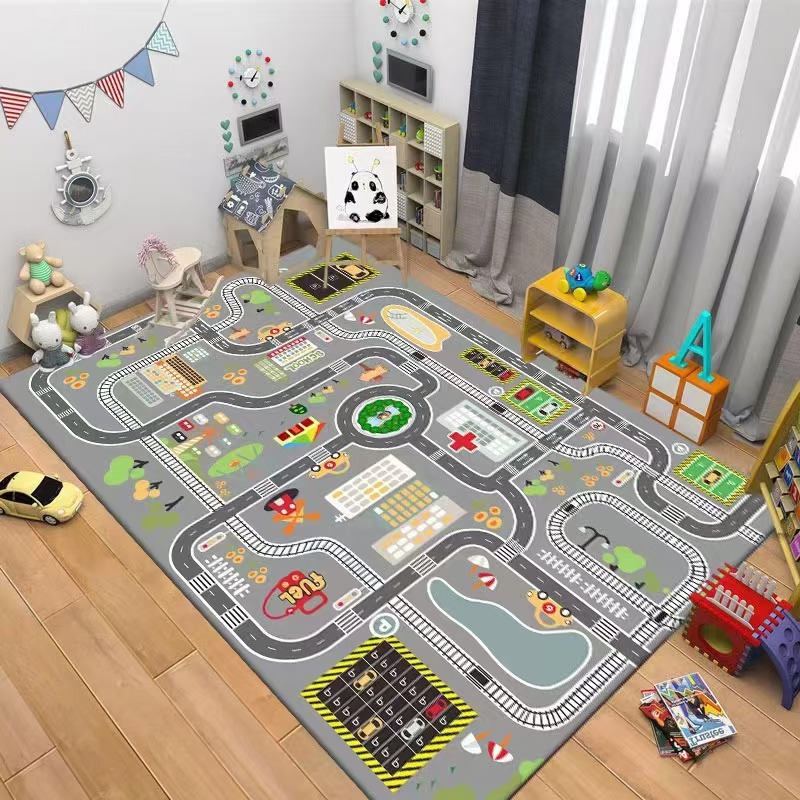 Kinder-Verkehrsteppich mit Car – Baby Nursery Carpet Bewertung und Preis