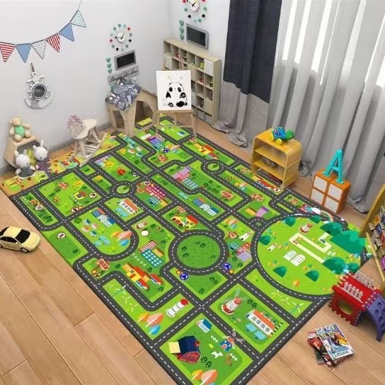 Kinder-Verkehrsteppich mit Car – Baby Nursery Carpet Bewertung und Preis