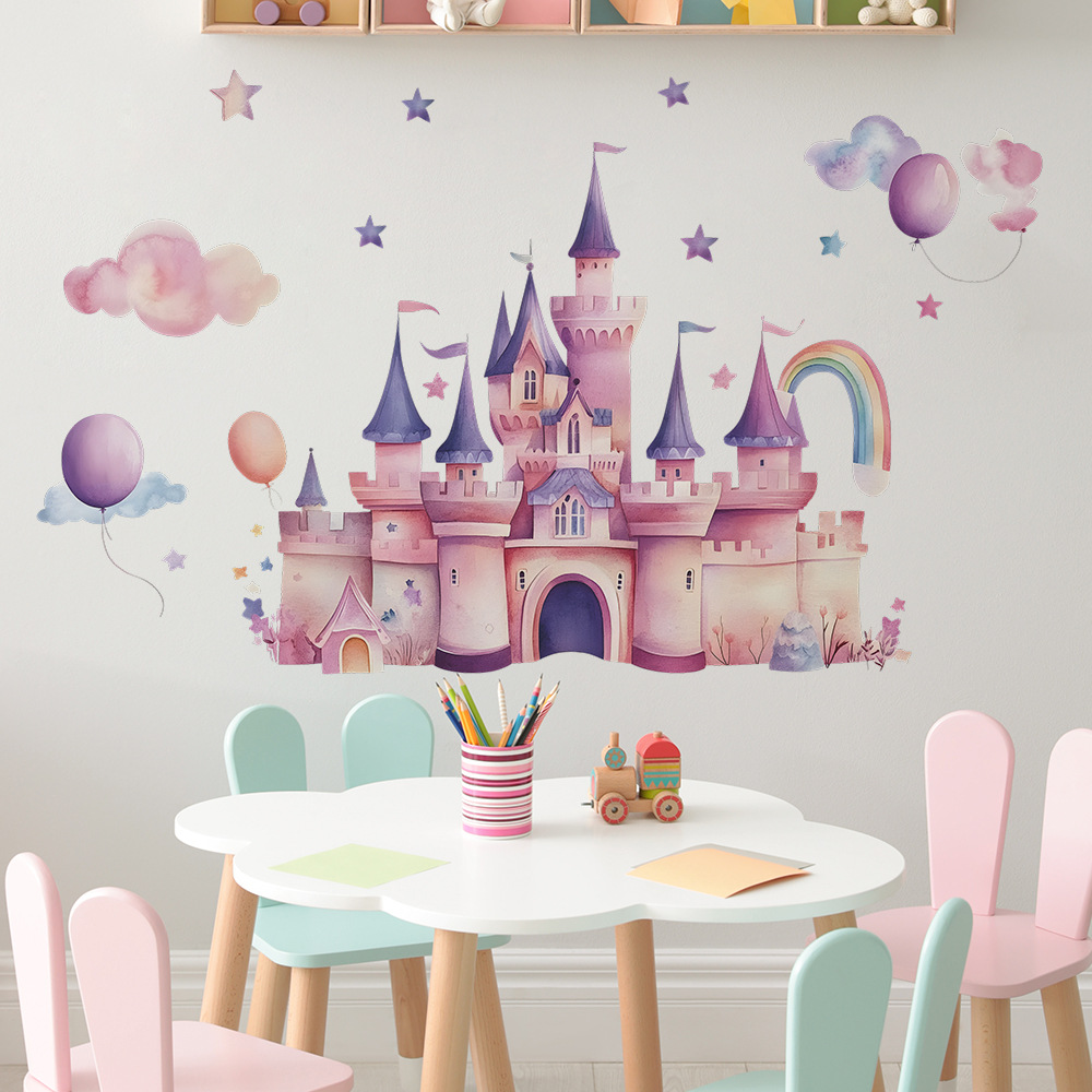 Rosa Schloss-Wandaufkleber, Wo – Baby Nursery Wall Decals Bewertung und Preis