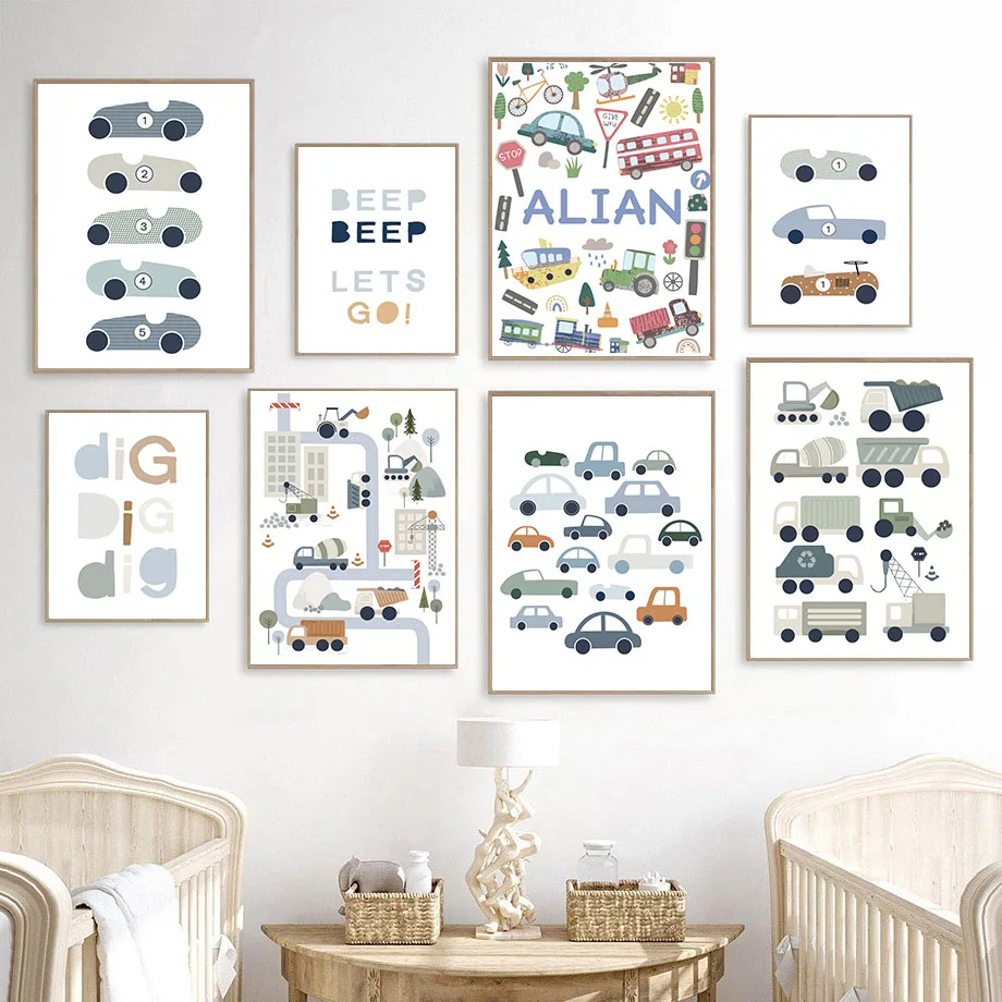 Traktor LKW Bagger Bulldozer A – Baby Boy Nursery Quotes Bewertung und Preis