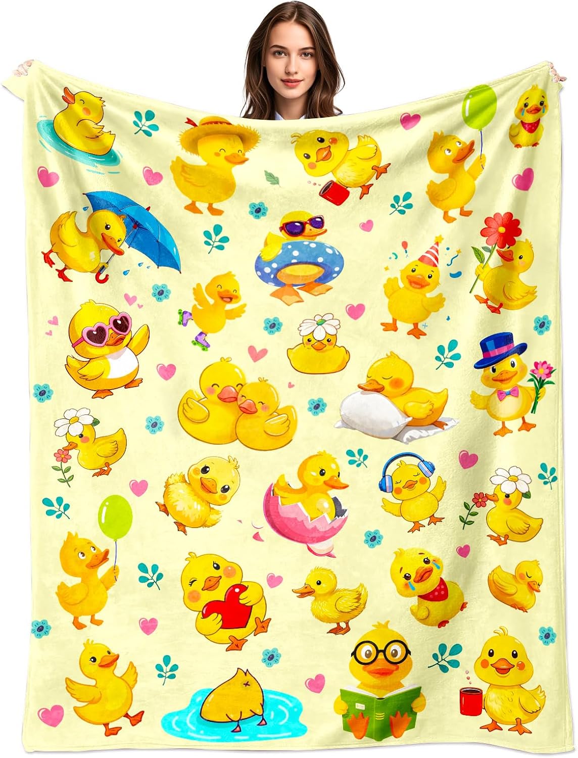 Gelbe Küken-Tierdruck-Decke, K – Baby Nursery Yellow Bewertung und Preis