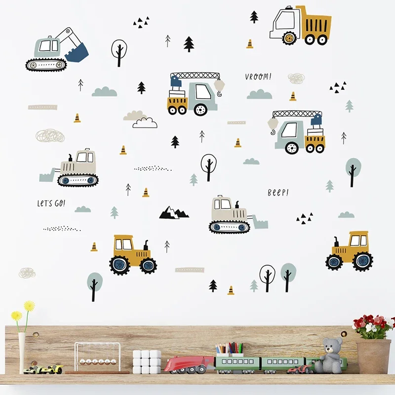 Handgezeichnete süße Autos für – Baby Nursery Wall Decals Bewertung und Preis