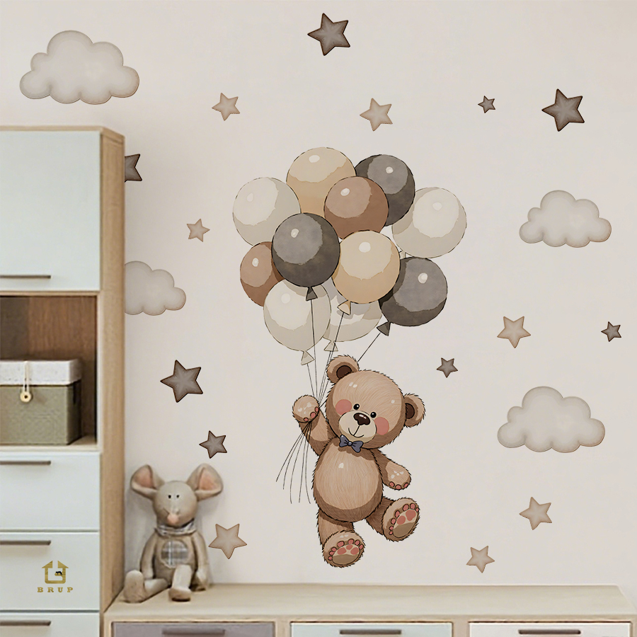 Entzückende Teddybär-Wandaufkl – Baby Nursery Wall Decals Bewertung und Preis