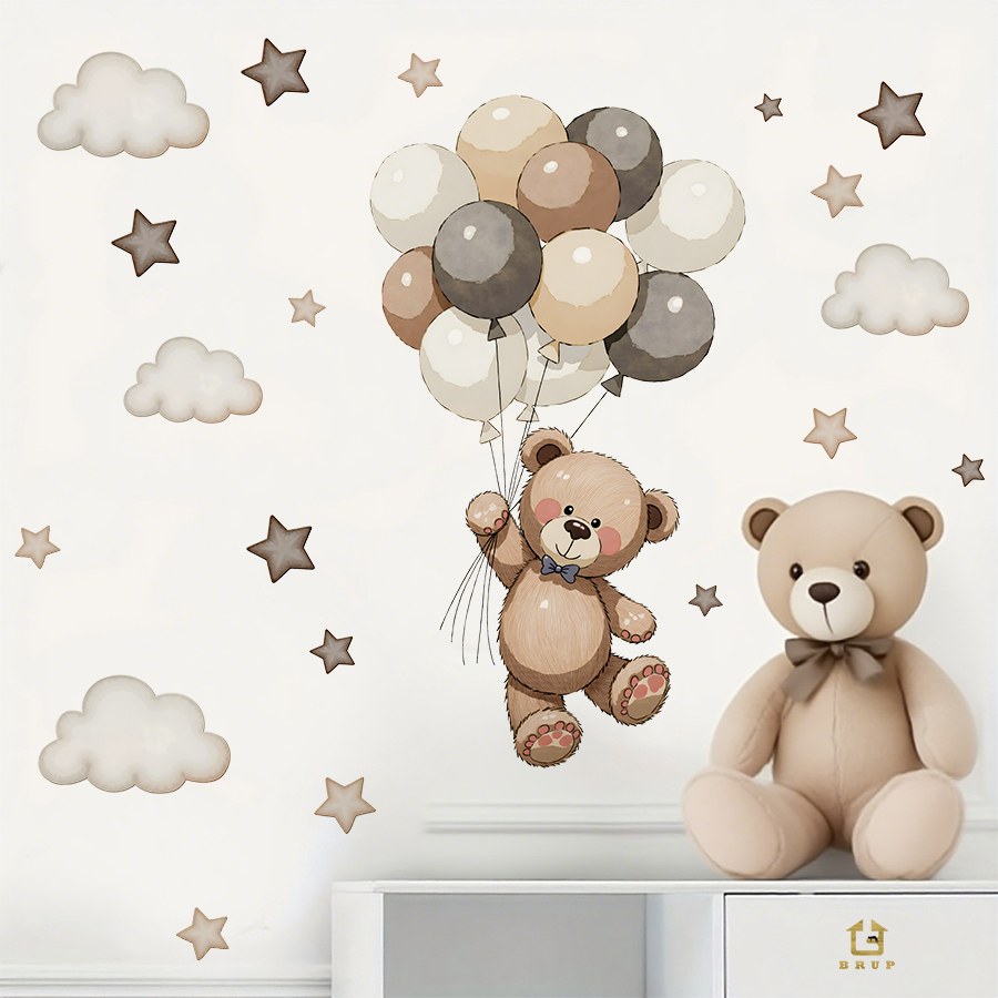 Entzückende Teddybär-Wandaufkl – Baby Nursery Wall Decals Bewertung und Preis