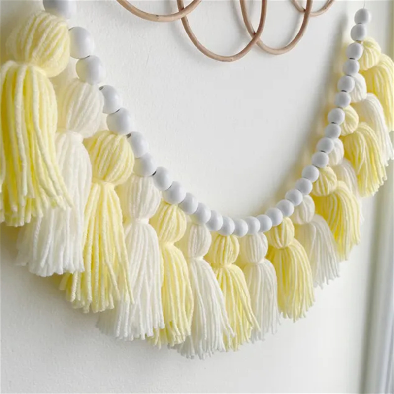 Gelbe Boho Quasten-Girlanden W – Baby Nursery Yellow Bewertung und Preis